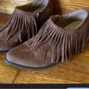 Coconuts Ankle Boots Womens 8.5 M Brown Suede Western Texas Cowgirl